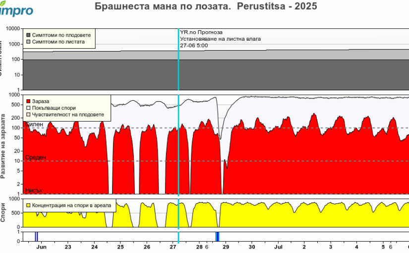 Агро – метеорологична обстановка 2025.06.27